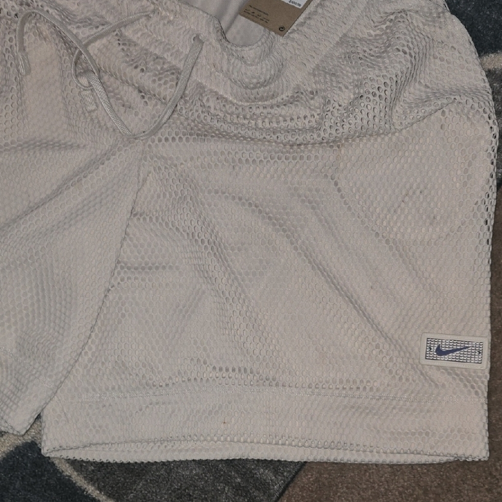 Nike White Athletic Mesh Shorts